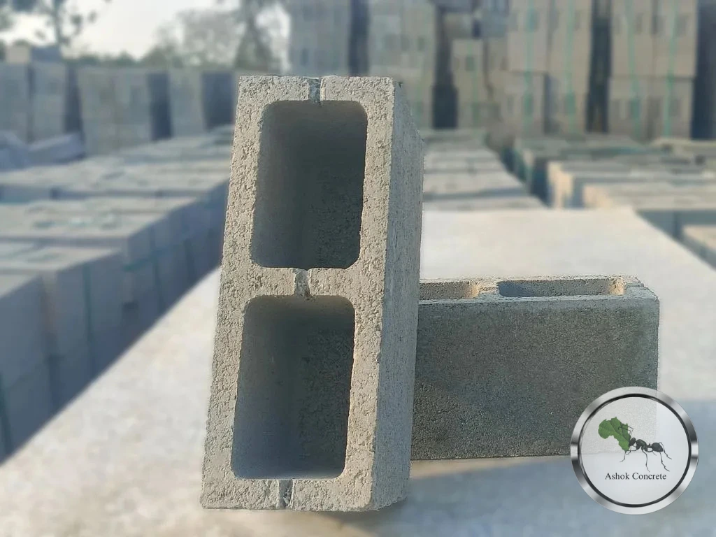 6-inch hollow concrete blocks supplied across Tamil Nadu from Ashok Concrete factory